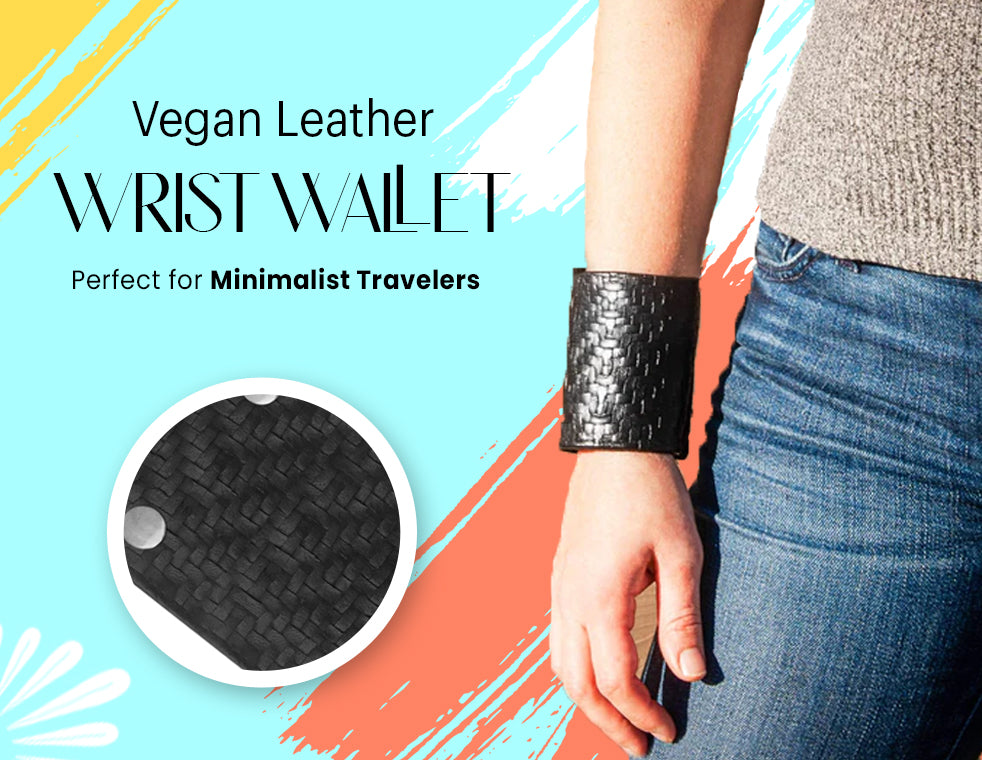 Vegan Leather Wrist Wallet- A Must-have Travel Accessory for Every Minimalist!