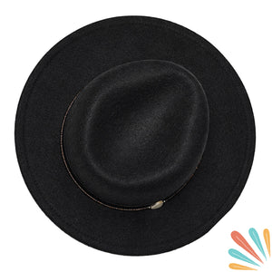 Handcrafted Black, Red and Gold, Traditional Patterned Felt (Vegan)