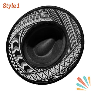 Men's Fedora Hat – Sacred Geometry Wide-Brim Wool Hat