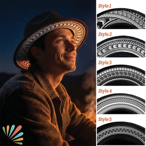 Men's Fedora Hat – Sacred Geometry Wide-Brim Wool Hat