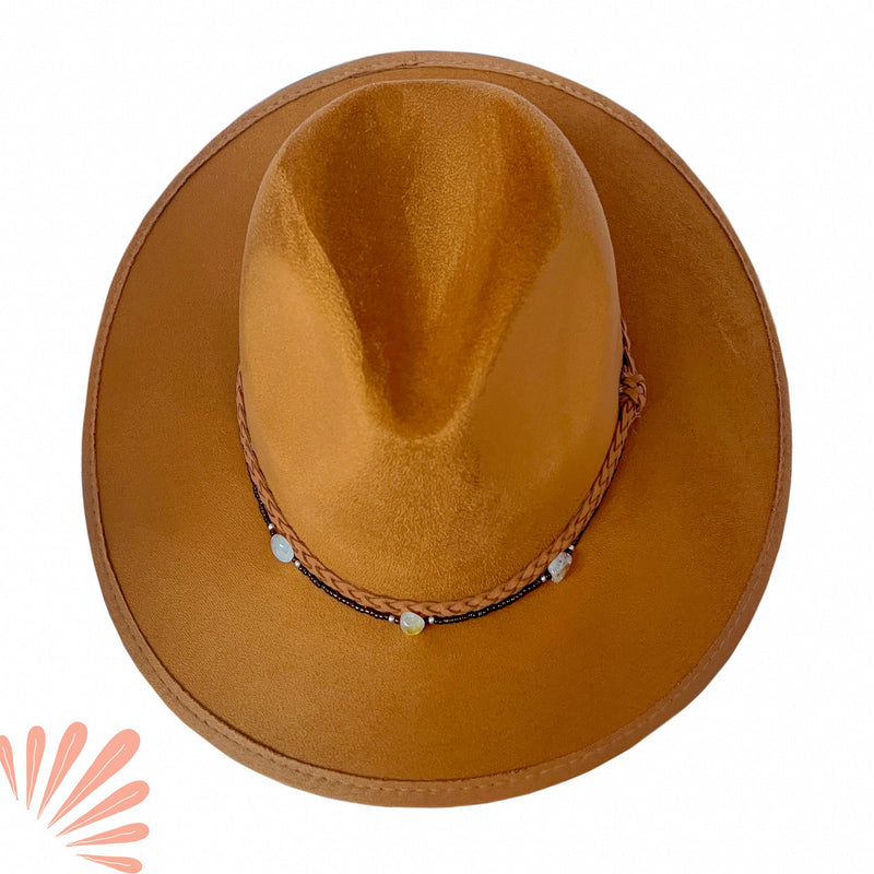 Brown Fedora Hat | Wide Brim Hat for Woman