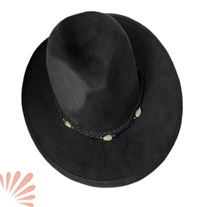Black Fedora Hat for Woman | Wide Brim Hat