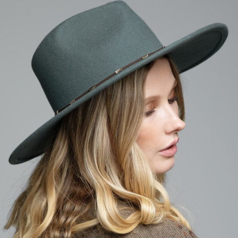 Tan Wide Brim Hat  Fedora Hat for Women – SoFree Creations