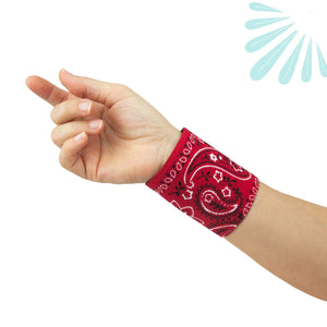 Wristband Key Holder - Red Bandana Bracelet Wallet | By SoFree