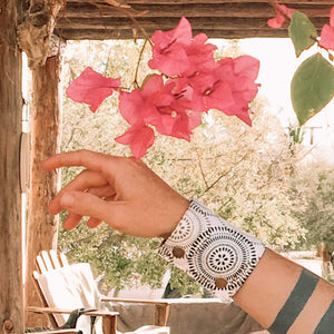 SoFree Creations Wrist Wallet Beige Mandala Wrist Wallet