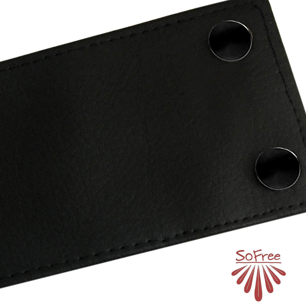 Leather Card-Holder Wallet - Black Leather Wrist Wallet | by SoFree 