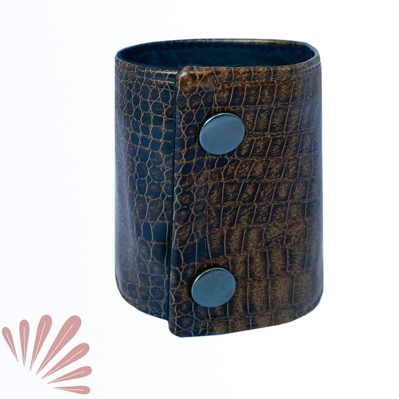 Faux Leather Cuff - Unisex Wrist Wallet | By SoFree Creations