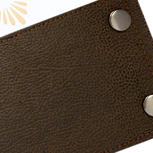 Buy Online High Quality, Beautiful and Stylish Brown Vegan Leather Wrist Wallet - SoFree Creations