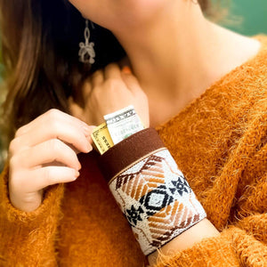 Buy Online High Quality, Beautiful and Stylish Dark Browns Ethnic Peruvian Wrist Wallet - SoFree Creations