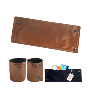 Cuff Wallet - Pocket Wrist Wallet in Metallic Copper | by SoFree