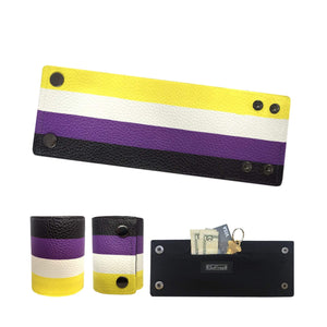 Buy Online High Quality, Beautiful and Stylish Non Binary Flag Wrist Wallet - SoFree Creations