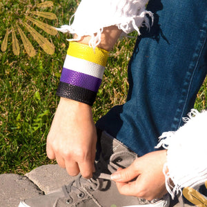 Buy Online High Quality, Beautiful and Stylish Non Binary Flag Wrist Wallet - SoFree Creations