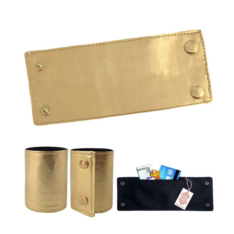 SoFree Creations Wrist Wallet Golden Cuff Wrist Pouch Wallet