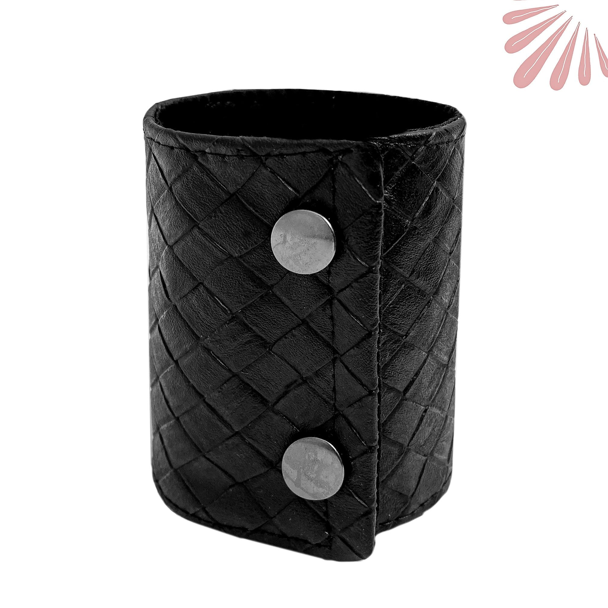 Black Bakelite & Brass Cuff Bracelet - Ruby Lane