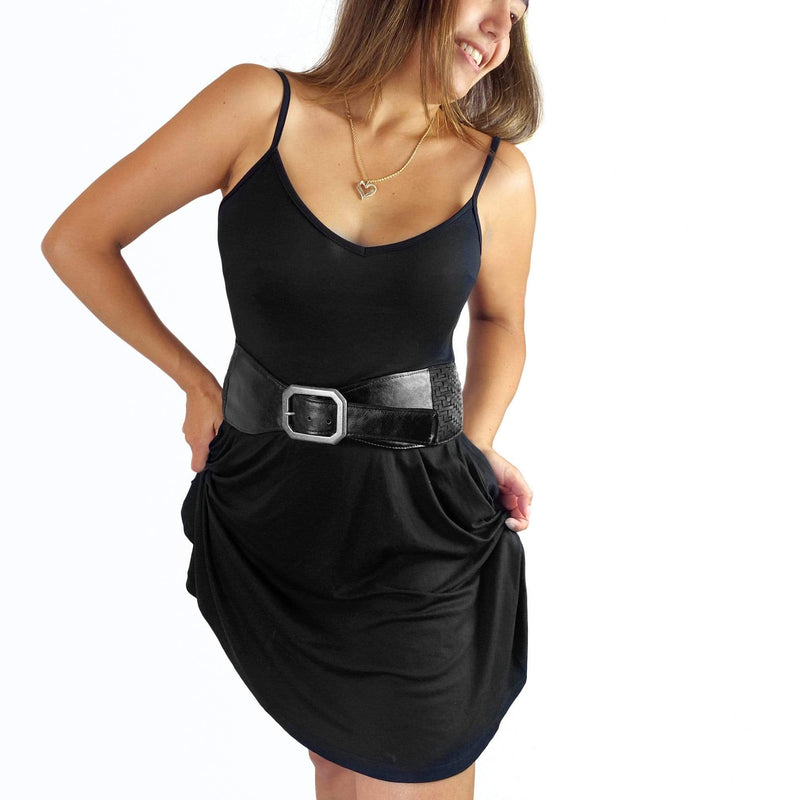 SoFree Creations Belt Phone and Money Holder Belt - Black Belt with Secret Pockets