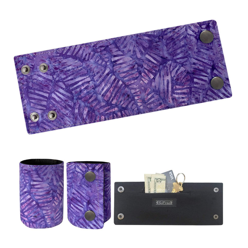 Buy Online High Quality, Beautiful and Stylish Purple Handmade Batick Wrist Wallet - SoFree Creations