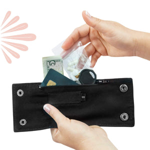 SoFree Creations Wrist Wallet Secret Money Bag - Best Travel Wallet Cuff