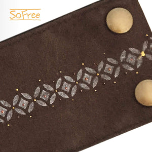 SoFree Creations Wrist Wallet Small Hand Wallet for Ladies - Hand Painted on Vegan Suede Wrist Wallet. BHP13-XS