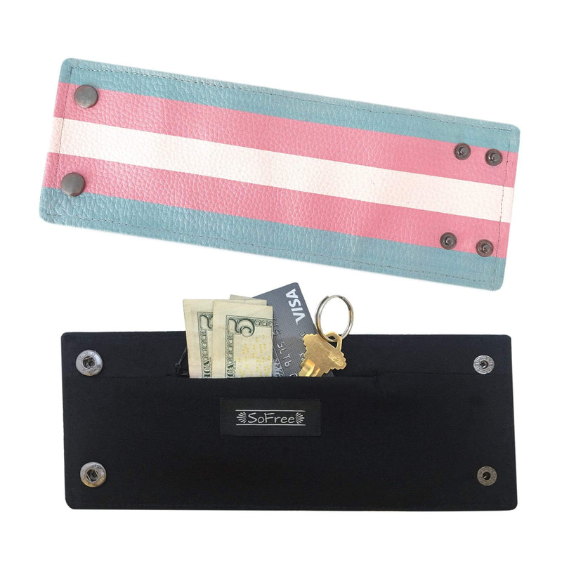 Buy Online High Quality, Beautiful and Stylish Transgender Flag Wrist Wallet - SoFree Creations