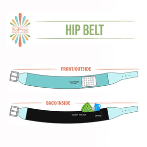 Buy Online High Quality, Beautiful and Stylish Purple Wide Travel Belt - SoFree Creations