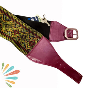 SoFree Creations Belt Travel Fanny Pack -  Wide Belt with Hidden Pockets