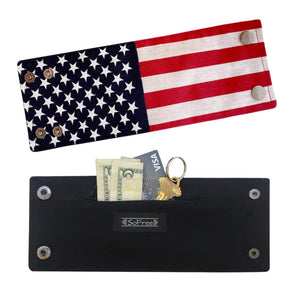 Buy Online High Quality, Beautiful and Stylish USA Flag Wrist Wallet - SoFree Creations