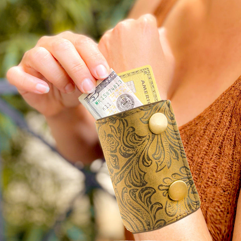 SoFree Creations Wrist Wallet Vegan Leather Wallet for Women - Brown Wrist Wallet